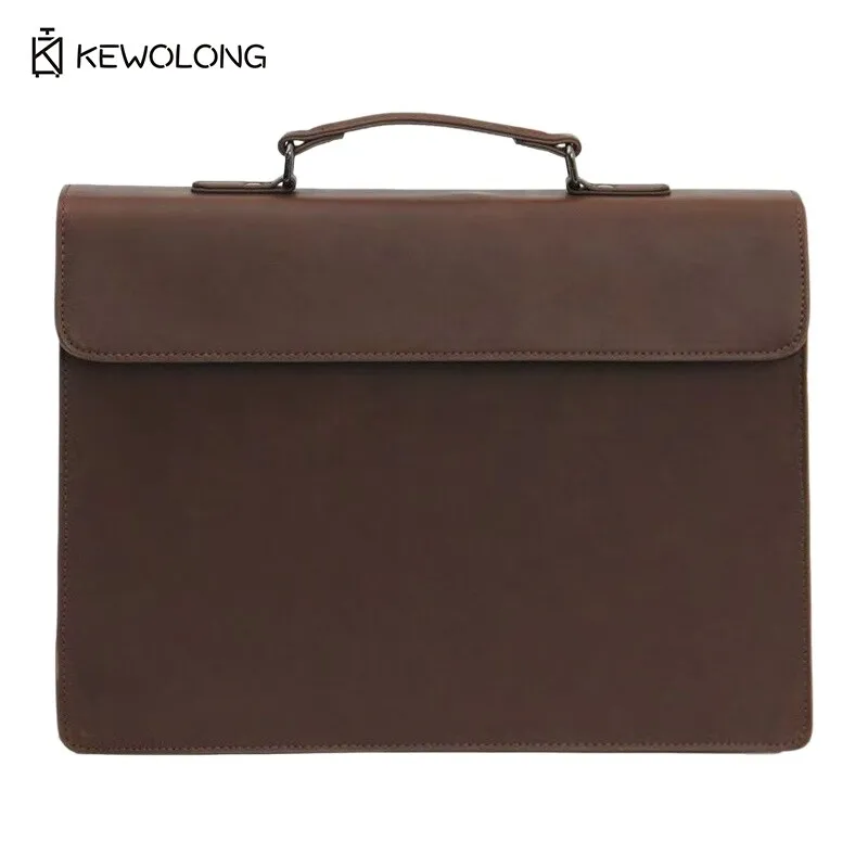 Retro Vintage Leather Messenger Bag for Men, Fashion Briefcase Handbag Shoulder Bag, Casual Business Crossbody Bag for Work