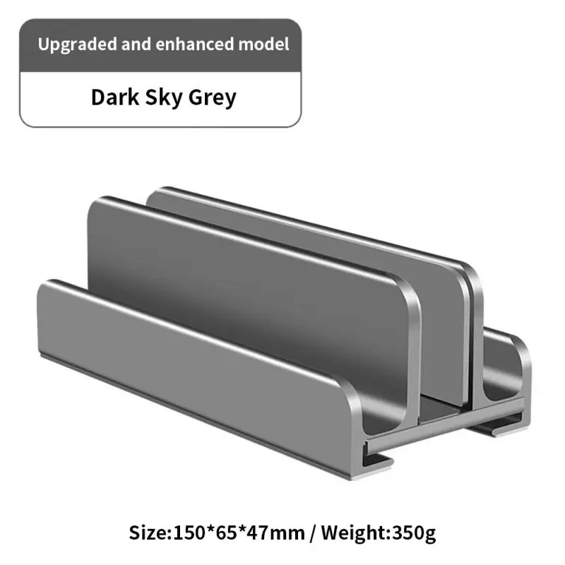 RYRA-Alumínio Vertical Laptop Stand Holder, Desktop ajustável, Notebook Dock, Economia de espaço, 3 em 1, Armazenamento, Suporte Macbook