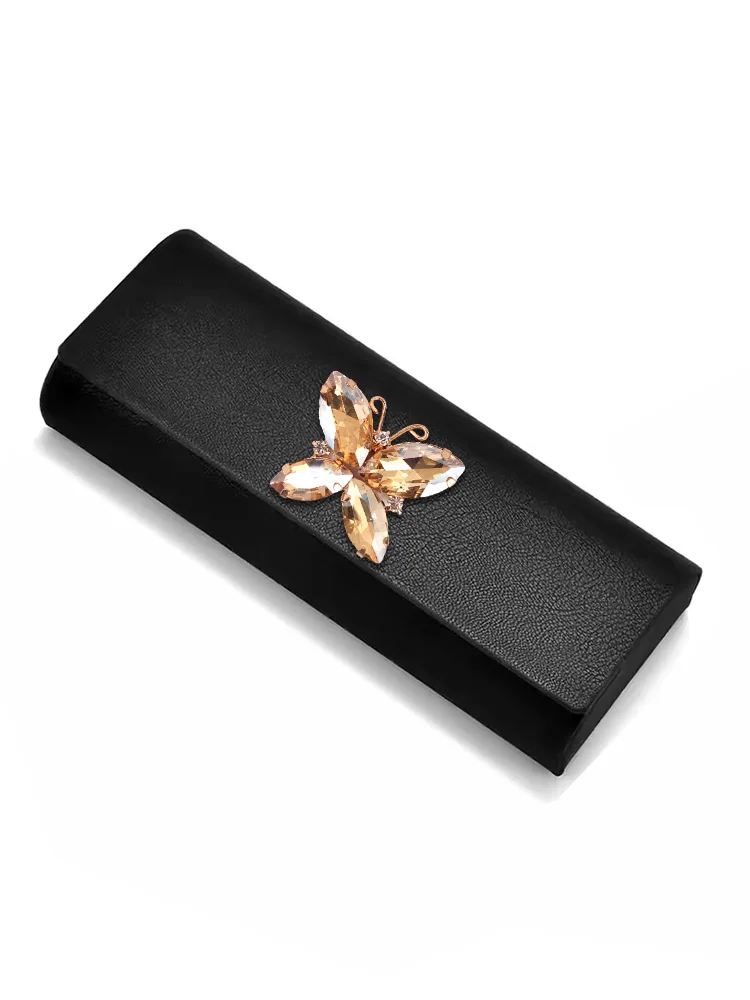 

Anti-Stress Portable EyeEyewear Cases - Butterfly Decor 14kt Pink Gold