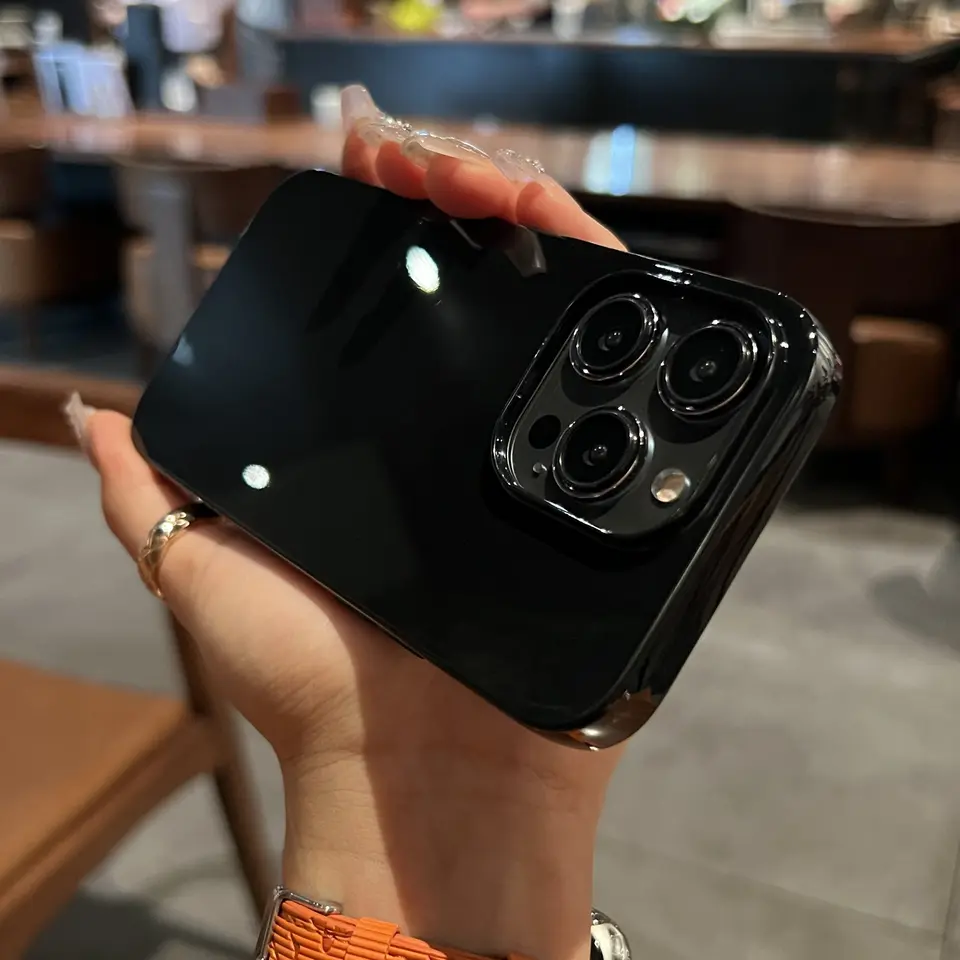 Funda coreana minimalista con lunares blanco y negro, diseño lindo para iPhone 17 16 15 14 13 12 11 Pro Max Plus, estilo Y2K 5