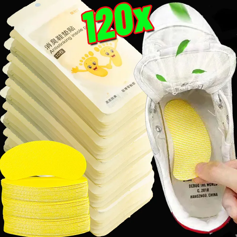 12/120pcs Invisible Fruity Deodorant Shoes Stickers Women Men Foot Care Deodorant Paddings Athlete's Foot Soothing Insole Patch