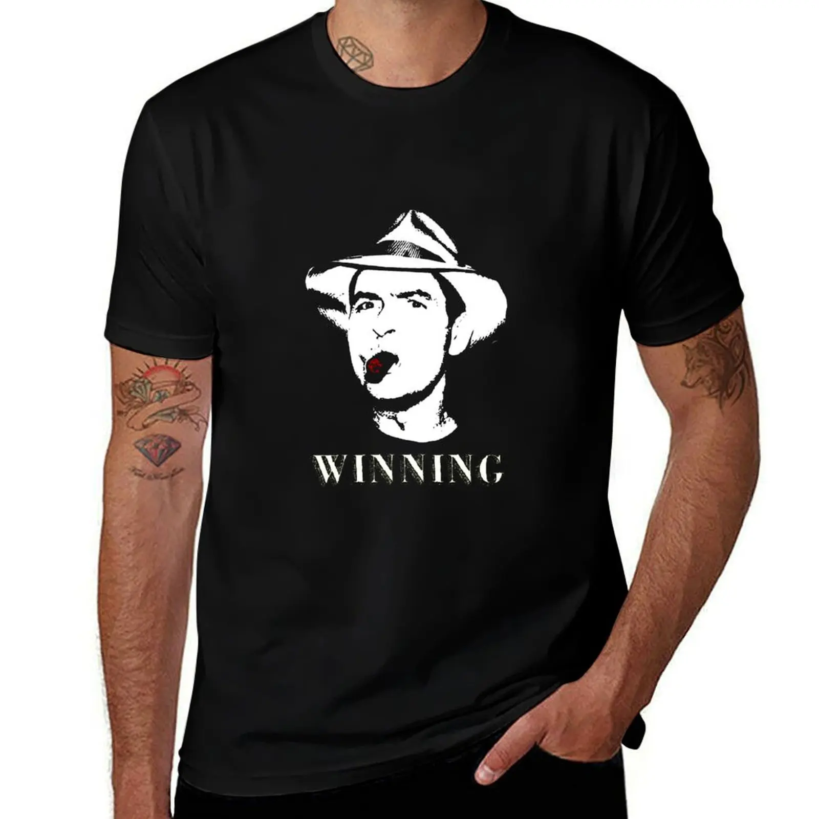 Charlie Sheen Winning Shirt T-Shirt Classic Basic Casual T-Shirt