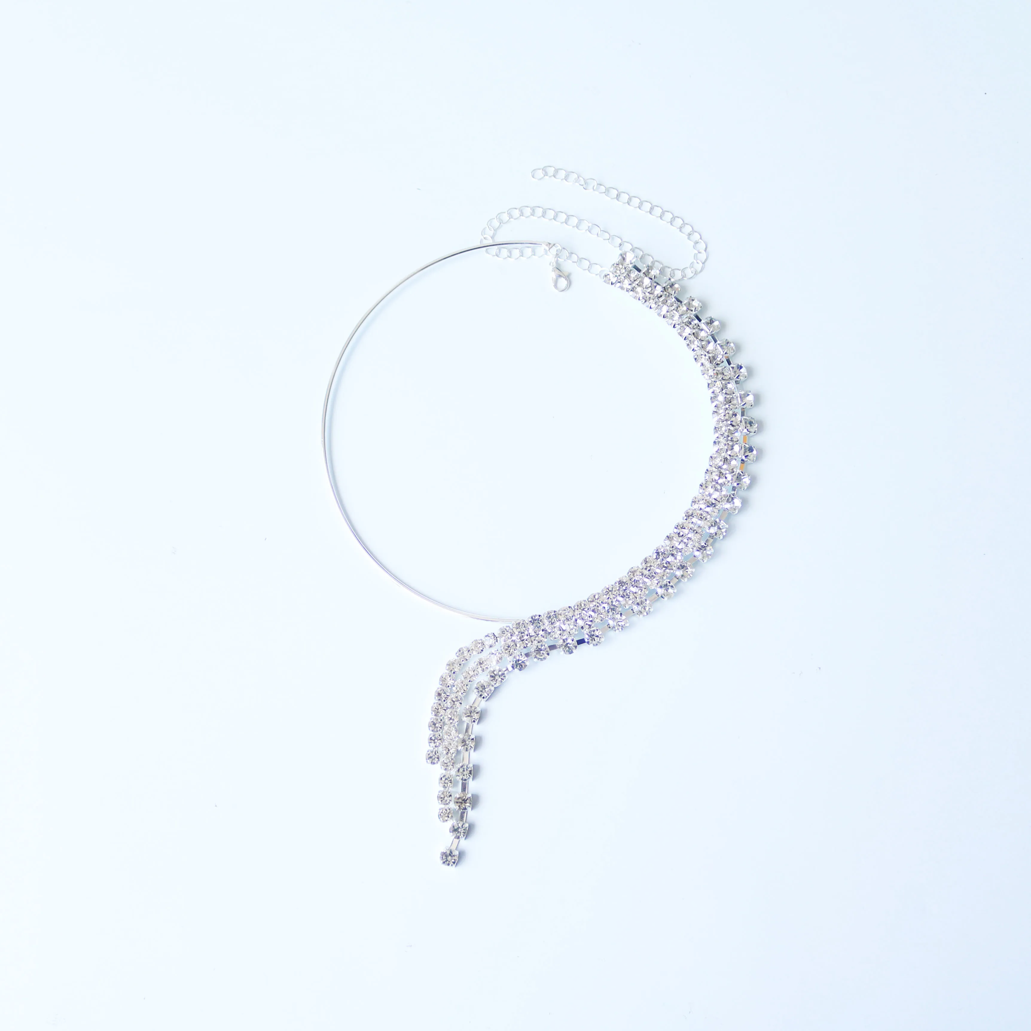 Luxury Unique Shiny Rhinestone Necklace Wedding Banquet Dress Necklace Jewelry Fashion Trend Women\'s Jewelry Accessories