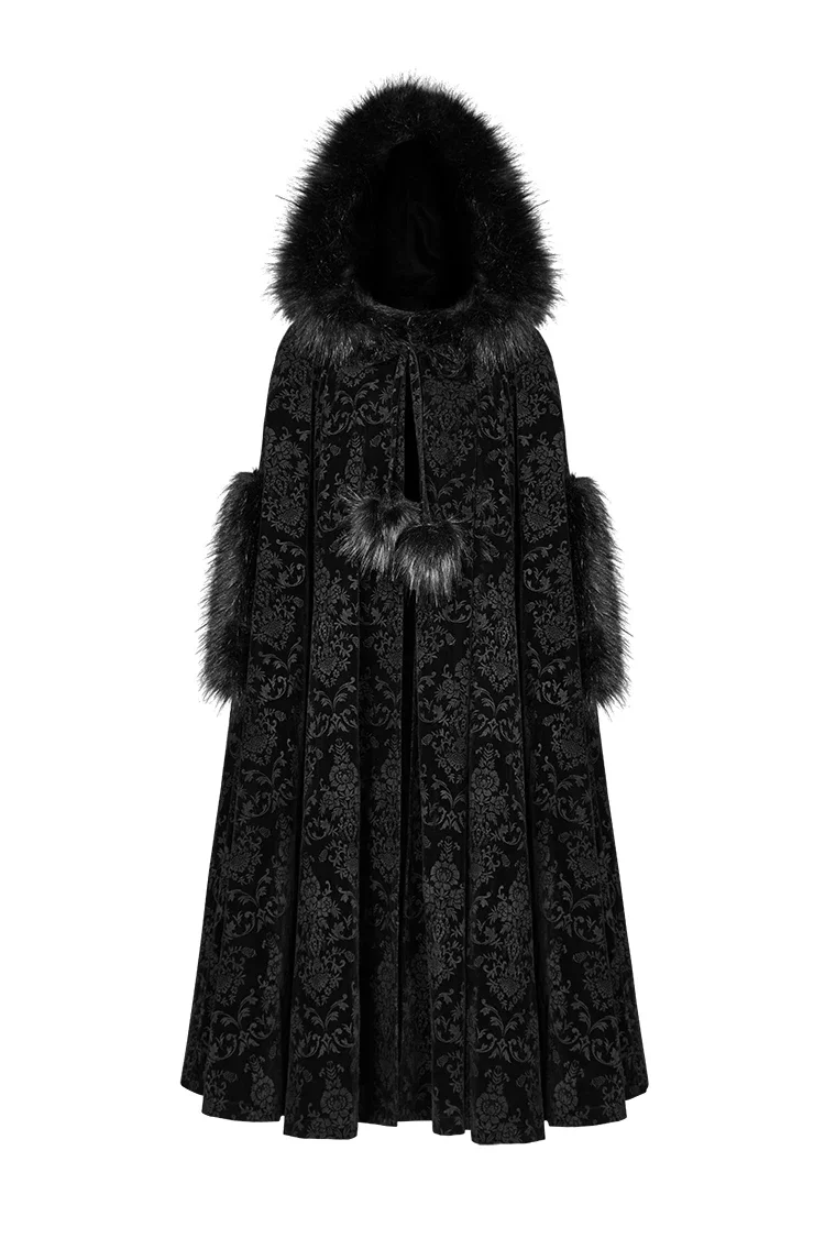 

Long Cape Gothic Windbreaker Vintage Snow Jacket