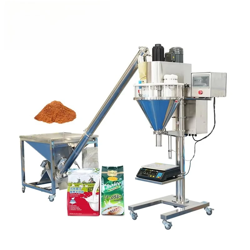 Semi Automatic Micro Dosing / Powder / Auger Filler And Weigher / Screw Conveyor Filling Packing Machine