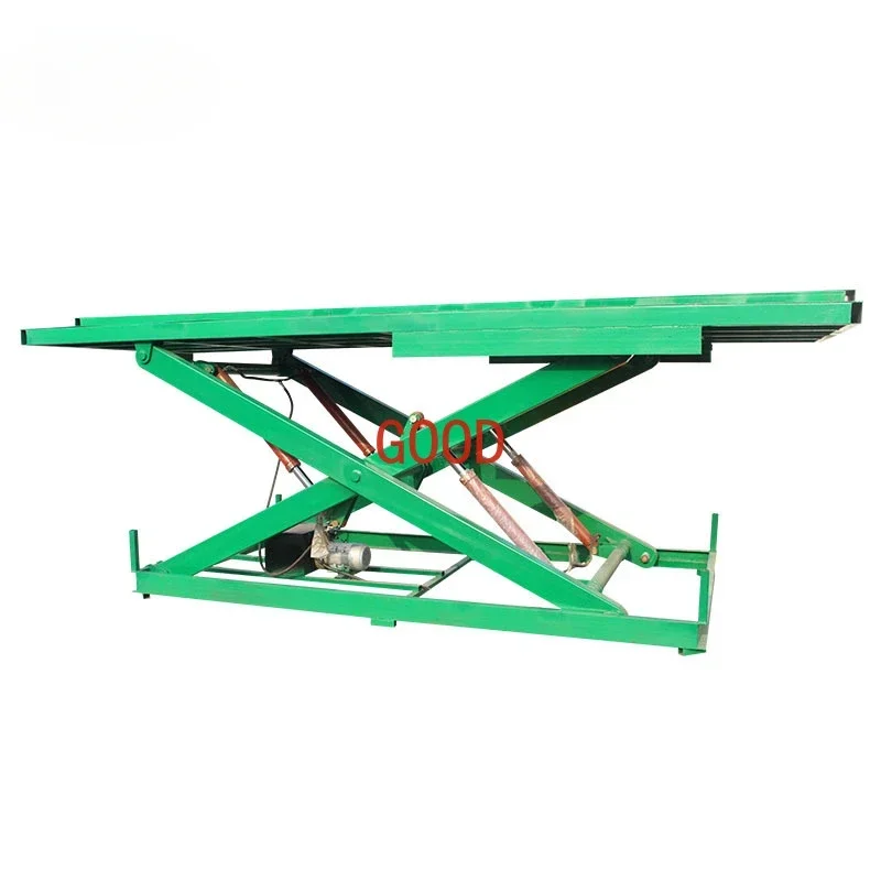 CE Heavy Duty Stationary Hydraulic Scissor Car Lift 2ton 1m Equipment Lifter