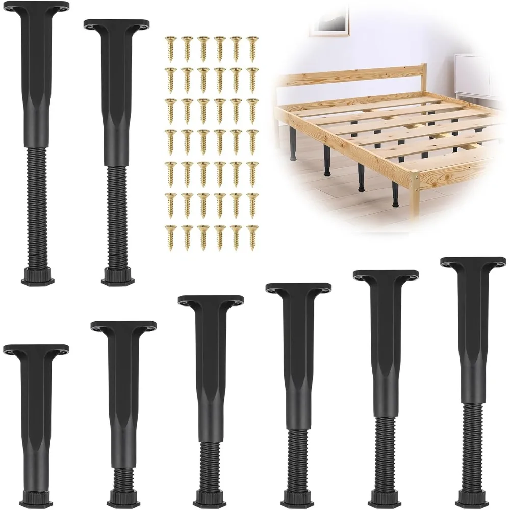 

8 опорных ножек кровати с регулируемой высотой, опорные ножки каркаса кровати 7,9-15 с 48 винтами, центральные опоры каркаса кровати для King
