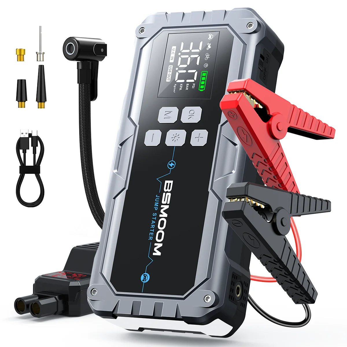 150PSI Luchtpomp Auto Batterij Noodversterkers 7000A Auto Jump Starter Power Bank Draagbare Startapparaat Auto Starter Nieuwe - afbeelding 1