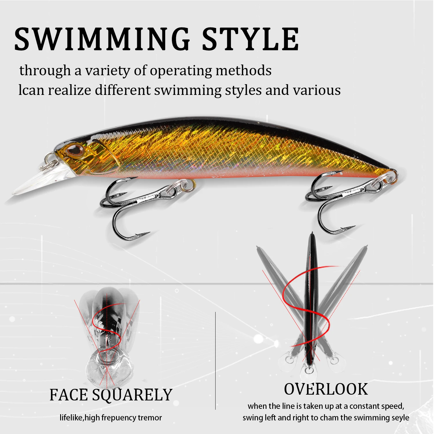 1Pcs Fishing Lures Minnow Wobblers Crankbait 11CM 15.5GArtificial Isca Hard Bait Carp Mini Fishing Lures Pesca Tackle