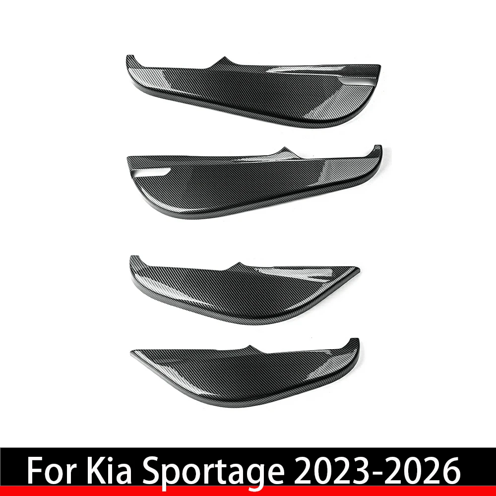 For Kia Sportage NQ5 2023-2026 4PCS Door Anti Kick Panel Cover Car Carbon Fiber Interior Mouldings Decoration Accessories