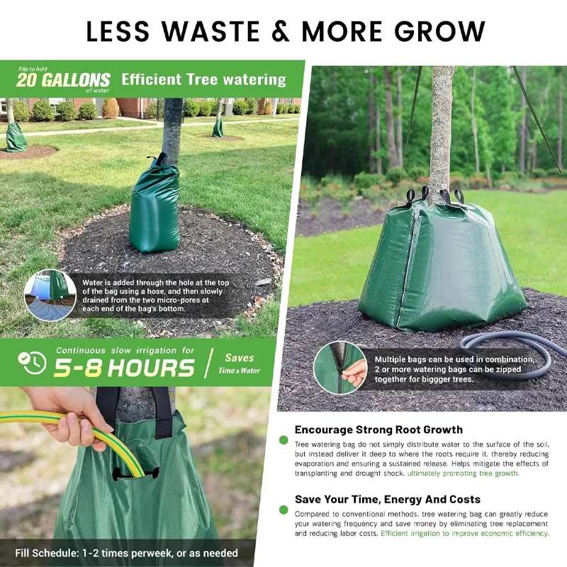 Premium GardenTree Bag 20 Gallon Watering Bag Reusable Slow Release Tree Bag Pvc Irrigation Drip Bag Provide Consistent Moisture