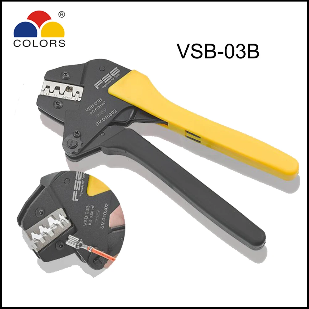 VSB-03B ratchet crimping Tool pliers insulated terminal 23-10AWG 0.25-6.0mm2