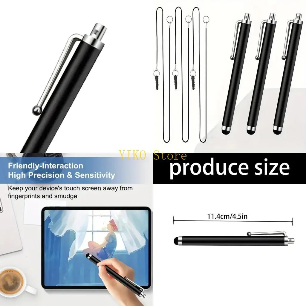 

K32C Portable Accessories Tablet Phone Soft Silicone Tip Touchable Screen Pen Capacitive Styluses Drawing Pen Replacement