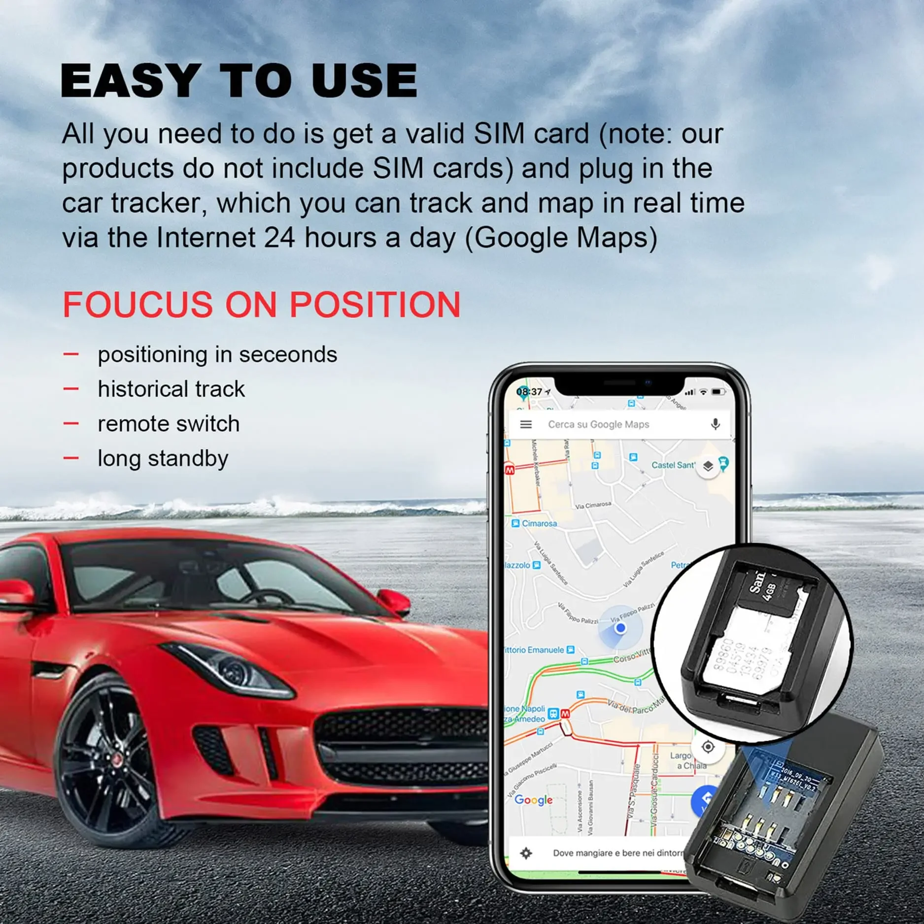 Mini Auto Gps Tracker Volgapparaat Real-Time Localizador Sterke Magnetische Anti-Diefstal Anti-Verloren Persoonlijke Draagbare Gps Locator