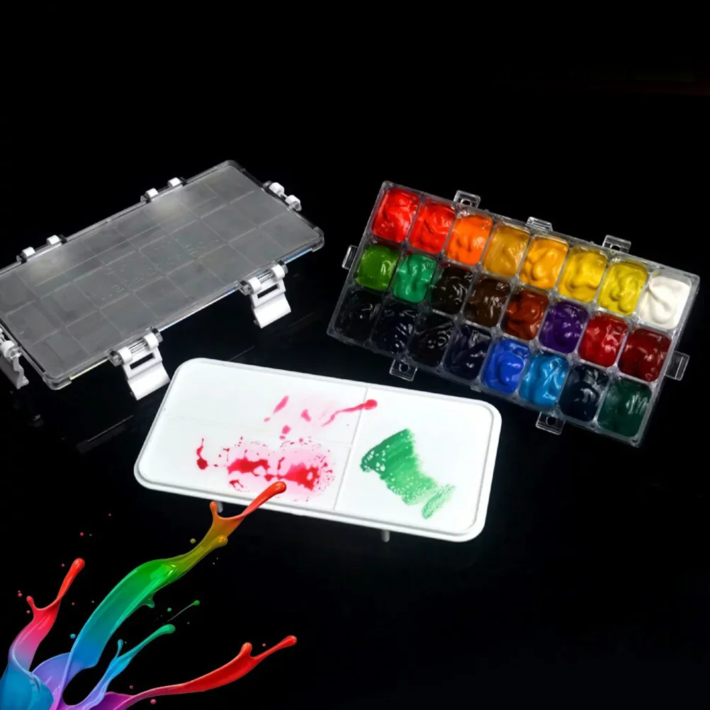 

24 Compartments Mixing Moisturizing Pigment Box Folding Palette Dedicated Paint Trays