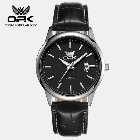 OPK 6010 Herrenuhr Einfache Original Quarzuhr Edelstahl Datum Uhren Für Mann Wasserdicht Leuchtende Herren Geschenke Reloj