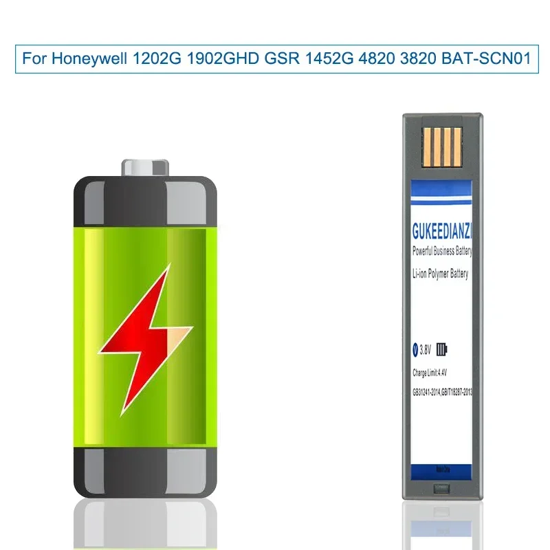 BAT-SCN01 3500mAh High Capacity Scanners Battery For Honeywell 1202G 1902GHD GSR 1452G 4820 3820 BAT-SCN01 General Scanners