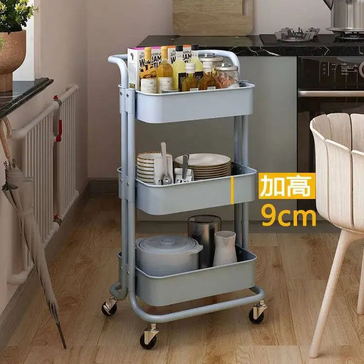 

Trolley Rack Floor Multi-Layer Kitchen Storage Rack Bathroom Bedroom Storage Removable Storage Rack Snack Rack