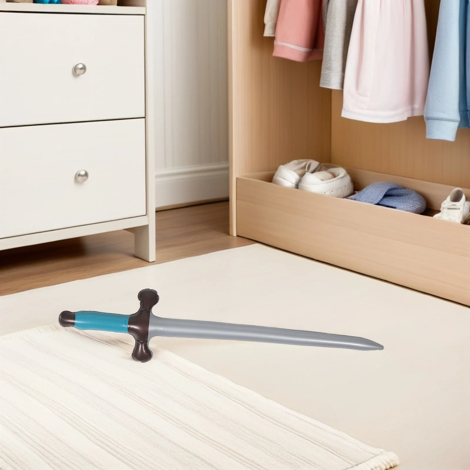 子供用インフレータブル海賊刀9本セット、安全なPVC製、ロールプレイング、パーティーデコレーション、想像力豊かな遊び、屋外ゲーム用