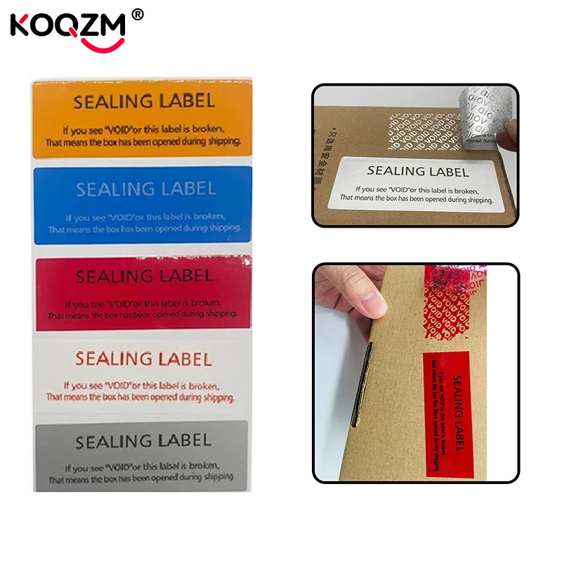 100 قطعة الضمان حماية ملصق الأمن ختم الهش ورقة العبث برهان الضمان الفراغ ملصقات للتسمية بطاقة لاصقة Guanante