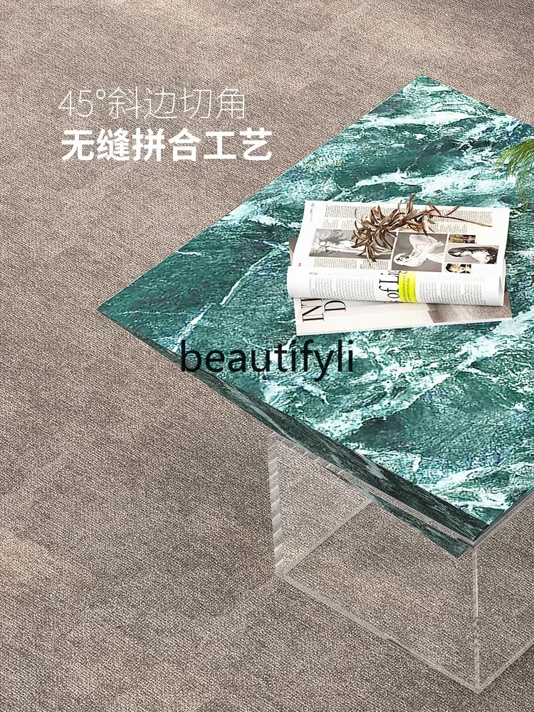 A32 Minimalist Italian Style Living Room Coffee Table Light Luxury High-end Home Creative Art Coffee Table