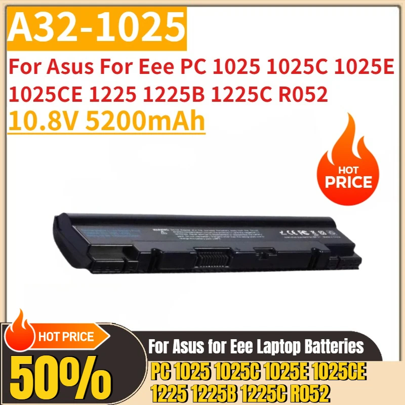 

10,8 В 5200 мАч A32-1025 аккумулятор для ноутбука Asus для Eee PC 1025 1025C 1025E 1025CE 1225 1225B 1225C R052
