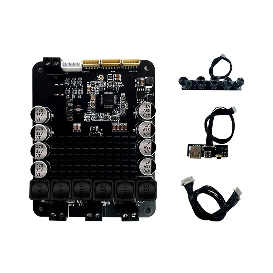 Moduł Bluetooth 5. 0dsp2. 1 wzmacniacz mocy hifi pięciogałkowy 200W audiofilski pokrętło ciężki tuning 30 + 30 EQ, surround — zdjęcie 2