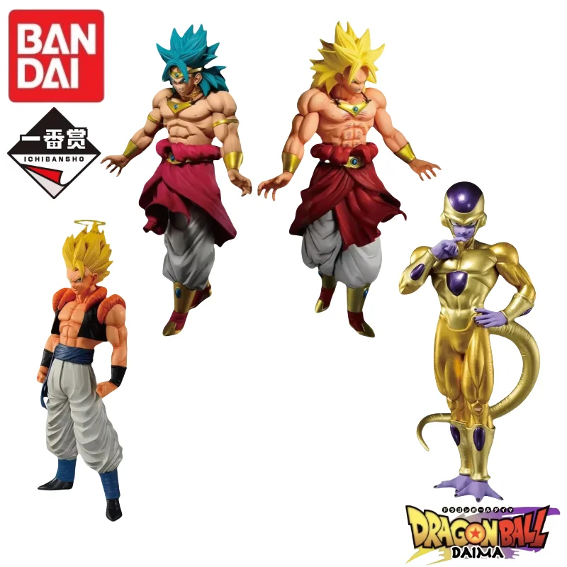 

In Stock 100% Original Bandai Dragon Ball Ichiban Kuji Back To The Theater Golden Frieza Gojita Cooler Figure Anime Model Gift