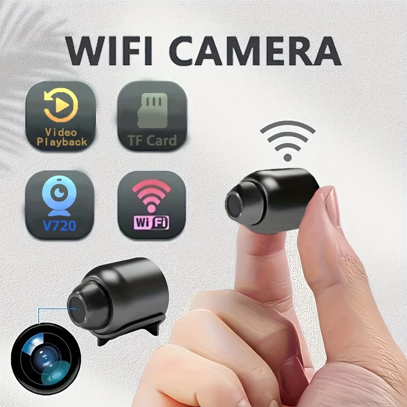 

Wifi Wireless HD Mini Camera One-Way Call Voice Video Recording Support Memory Card USB Charging Port