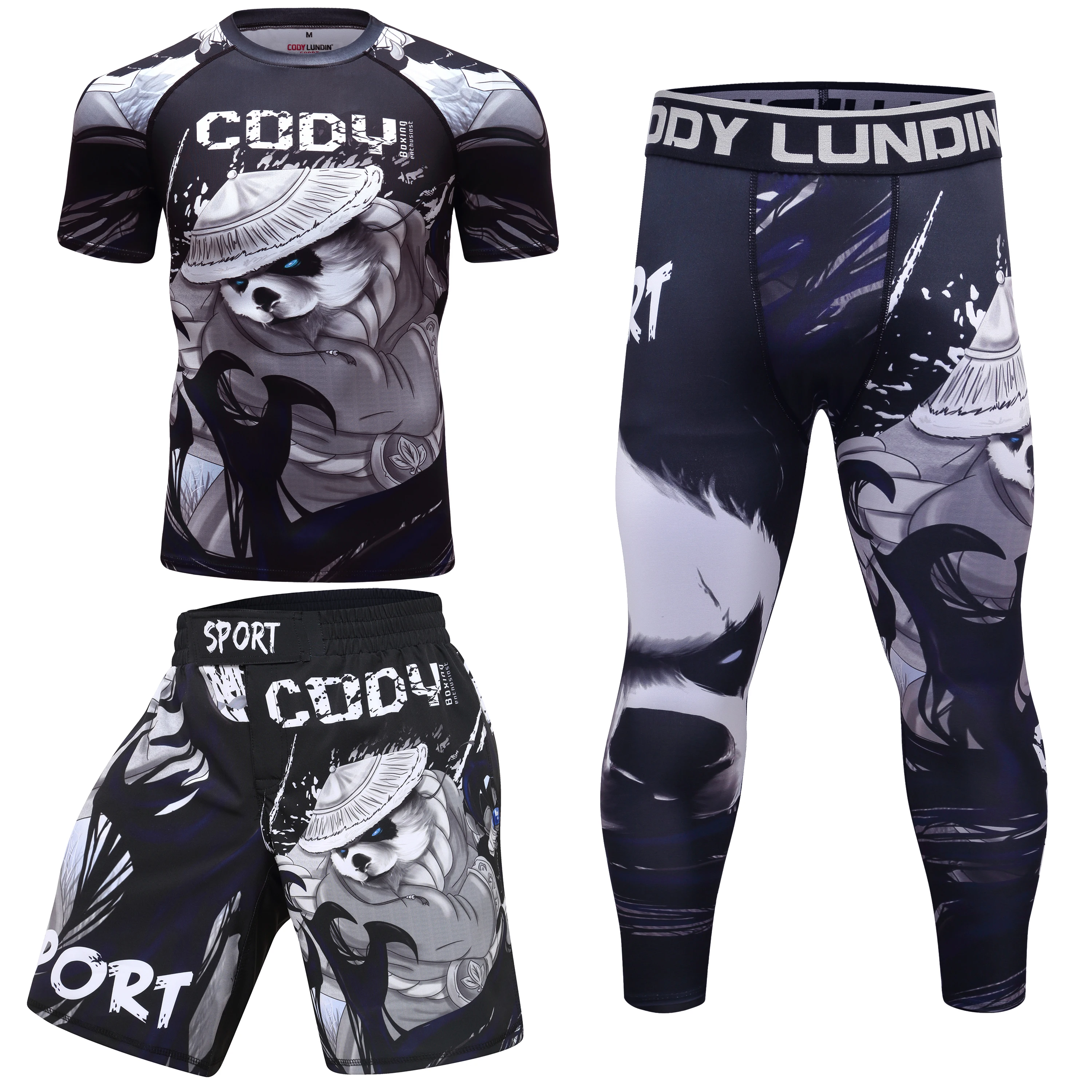 ชุด MMA สำหรับผู้ชาย ลายพิมพ์  - Compression Long Pant บทวิจารณ์และราคา