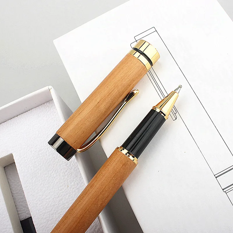 Luxury High Quality Ballpoint Pen Wooden Luxury Ink Pens Writing Business Signing Pen Office School Stationery Supplies