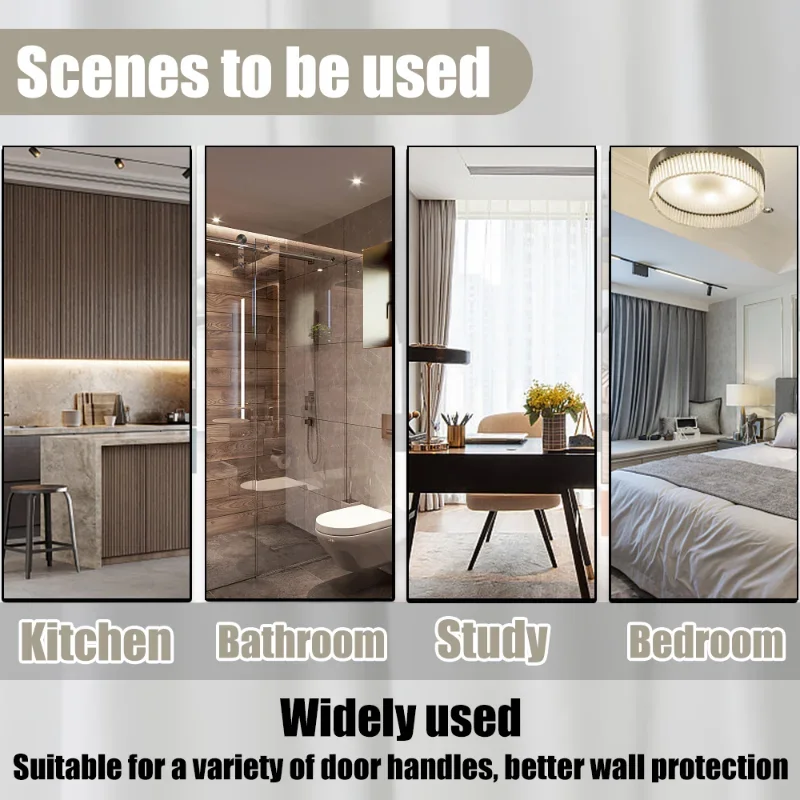 Transparente Rodada Proteção Pad, Rolha de Porta, Knob Bumper, Bumper, Móveis Protector Pad, Punch-Free, 1Pc, 8 Pcs