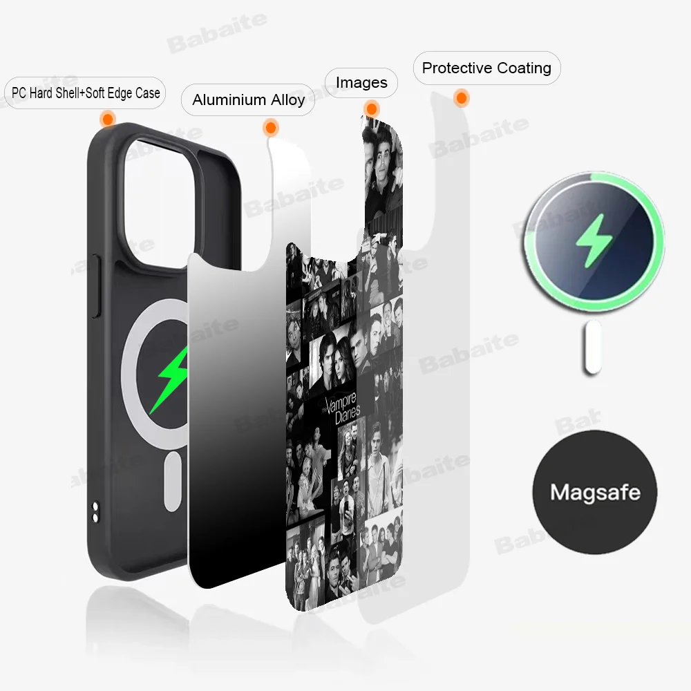 The Vampire Diaries Phone Case Magnetic Case For iPhone 14 13 12 11 15 Pro Max Plus Mini For Magsafe Wireless Charge Cover