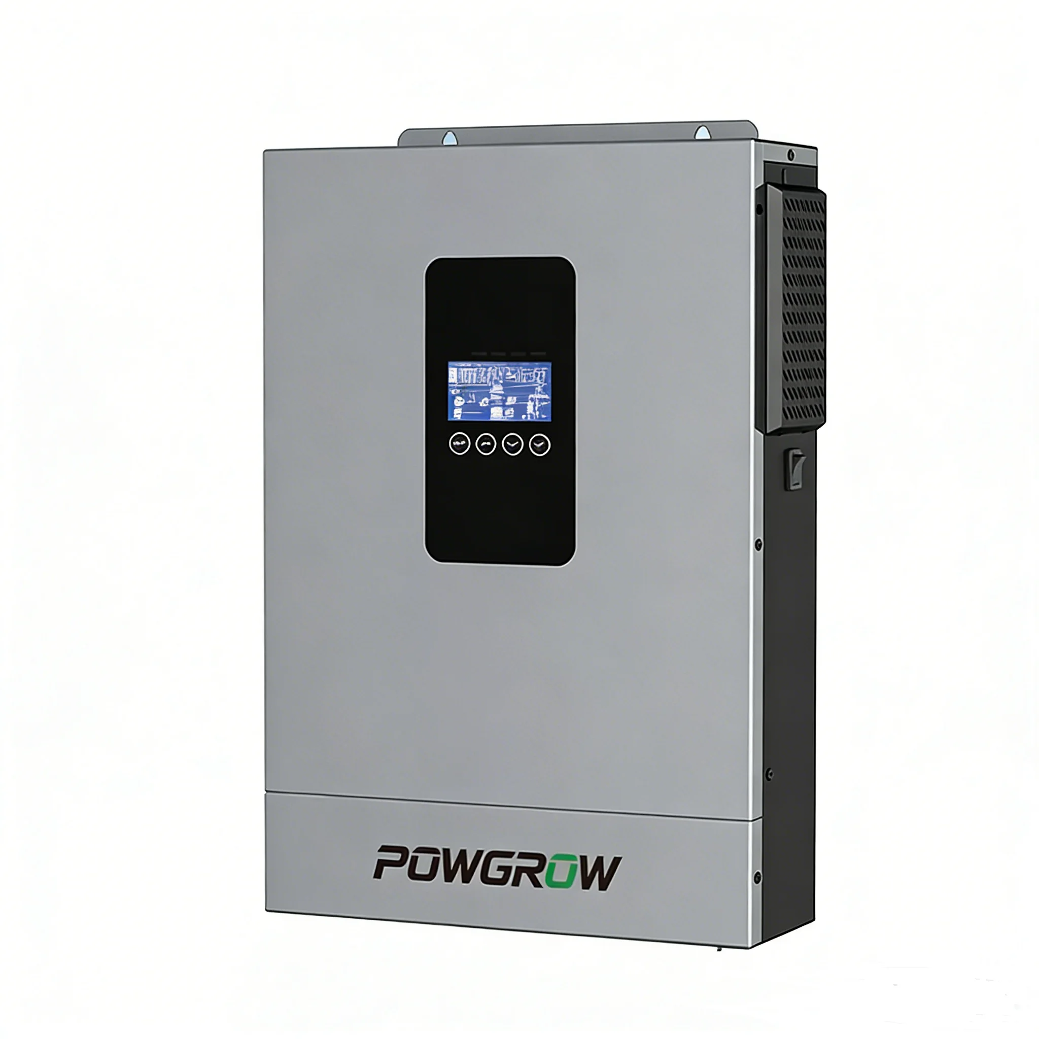 POWGROW 3.6KW Solarny Inwerter Hybrydowy 24V DC na 220V AC 100A MPPT Kontroler Ładowania Solarnego Zestaw Baterii 24V 100Ah Domowy System Energii Słonecznej — Zdjęcie 2 z 2
