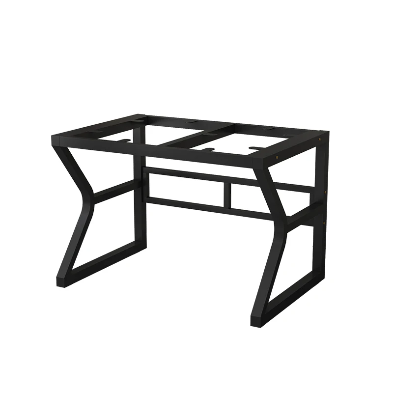 Wrought iron table foot bracket, metal shelf, book table leg, computer table rack, solid wood board tripod, desk support base
