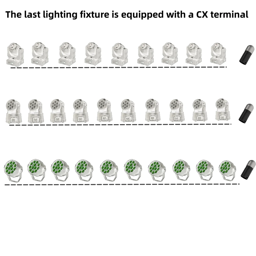 DMX512 Terminator 120 ohm Stage Lighting Pap Light Shake Head Light Stage Performance Use 2pcs