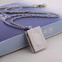 1PC Retro Necklace Book Locket With Photo Gift For Daughters Necklace Gift For Girlfriend Friendship Gift Vict Book