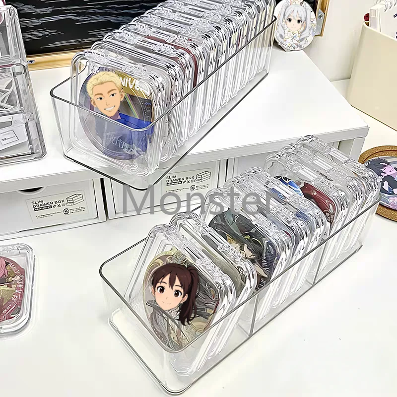 

Прозрачный акриловый значок в стиле аниме, коробка для хранения, уплотнитель, защитный чехол, значок, анимационная периферия, стенд, значок не входит в комплект