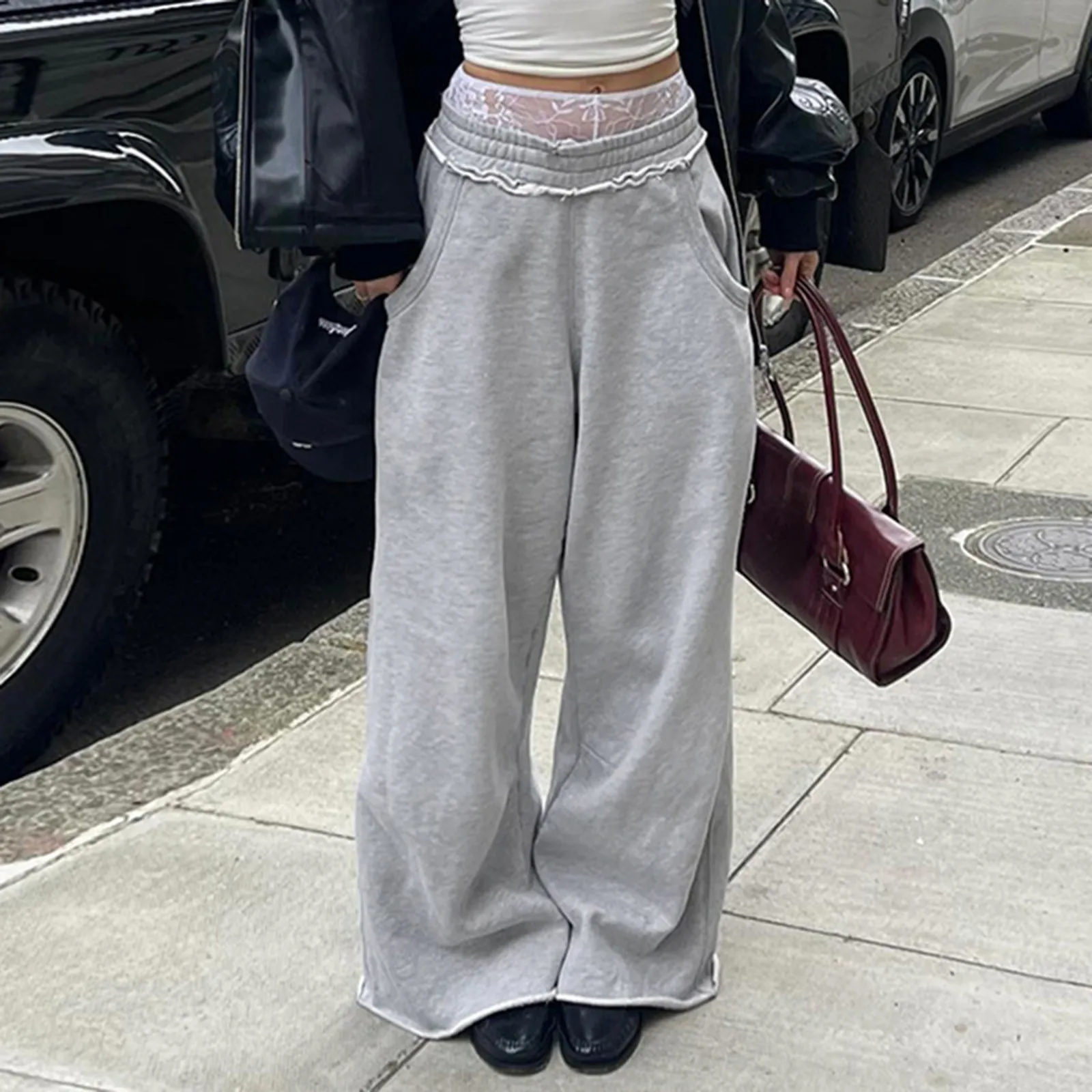 Y2k High Waist Wide Leg Sweatpants Women Hip Hop Sport Pants Jogger Casual Sportswear Oversize Trousers Female Korean Streetwear