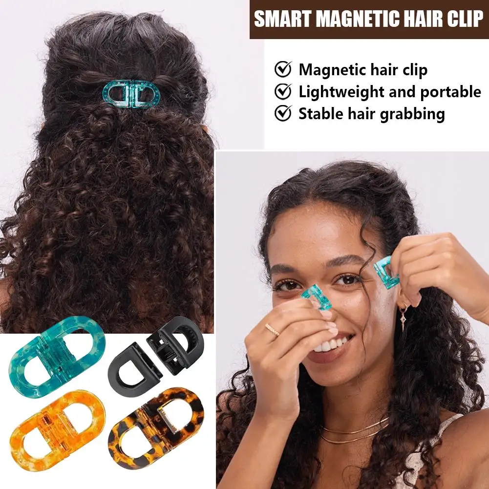 Magnetische Haarklammern mit ovalem Gliederdesign, Harz-Haarspangen mit starkem Halt, Styling-Tools für Frauen und Mädchen, Haarnadeln