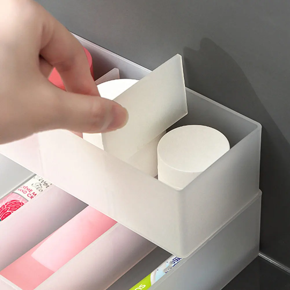 

2Pcs Compartments Drawer Organizer Trays Plastic Desk Storage Case Makeup Tools Toiletries Office Supplies Kitchen