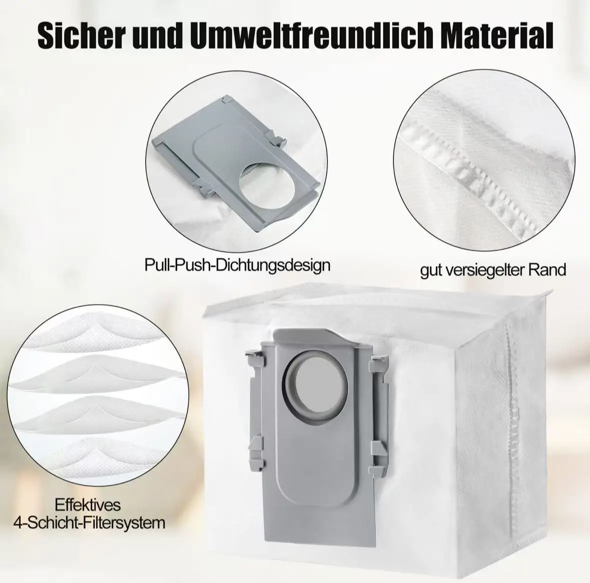 Roborock S8 S8 Pro Ultra S8+ S8 Plus S7 Maxv Ultra S7 Pro Ultra Q8 Max Plus Q7 Max  Robot Vacuum Dust Bags Accessories