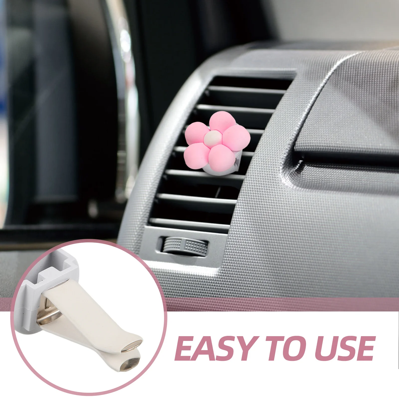 

2Pcs Car Air Vent Clips Flower Shape Air Freshener Diffuser Vent Clip Car Interior Decoration Outlet Clips Outlet Freshener