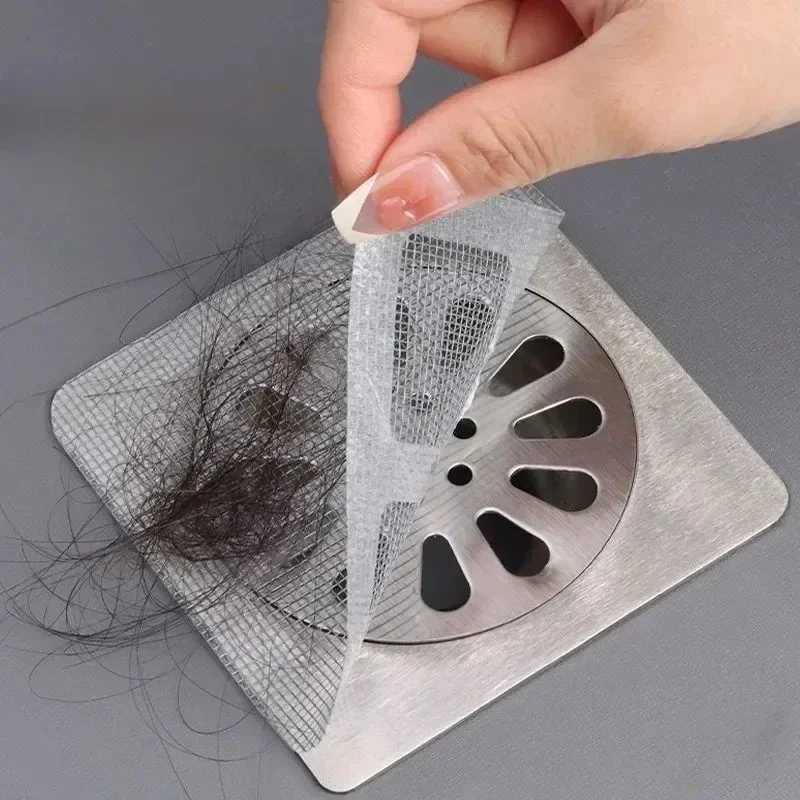 Disposable Hair Drain Catcher Mesh Anti-blocking Filter Floor Drains Sticker Shower Cover Kitchen Bathroom Sink Strainer Stopper