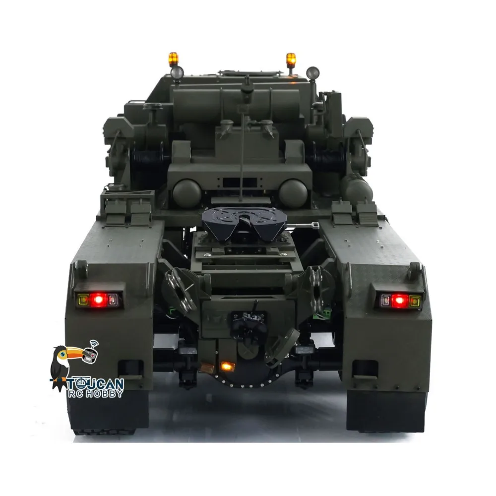 8x8 1/14 RC Truck SLT56 Full Metal Tractor Truck PL18 LITE Remote Control Vehicle 3-speed Military Transport Cars Lights Sounds - view 5