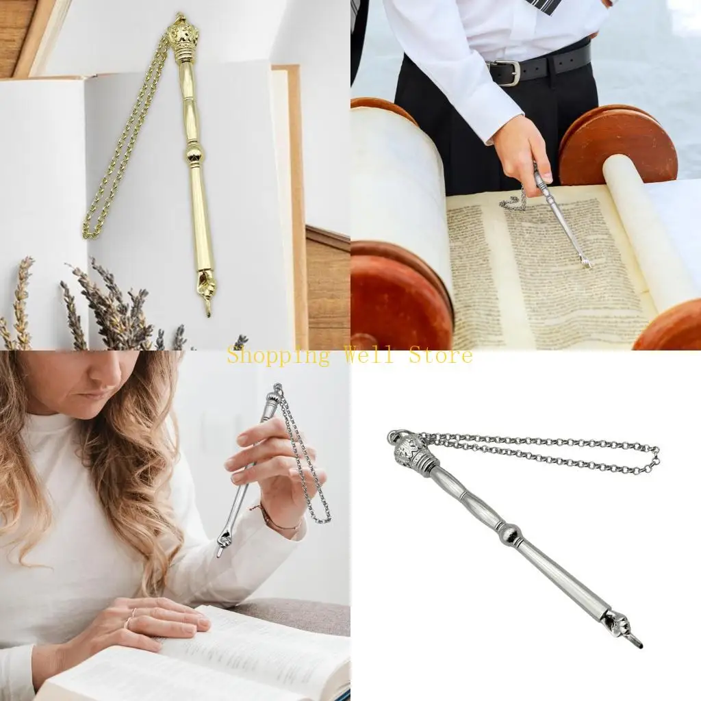 

KX4B элегантный указатель Яд Торы и соединенная цепочка, декоративный свиток Торы для чтения Яд, библейский указатель, еврейский