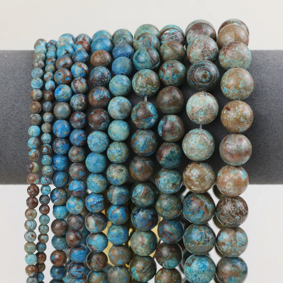 

30-85pcs 4-12mm Natural Stone Blue Patterned Agate Beads Spacer Loose Beads for Jewelry Making DIY Bracelet Necklace Accessories