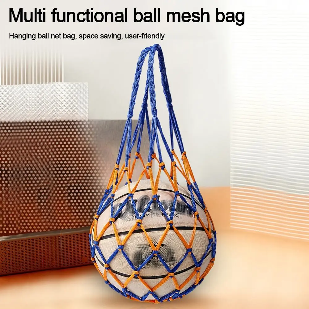 Weaving Nylon Net Bag Ball Carrying Nylon Multiple Colors Basketball Carry Bag Mesh Net Bag Football Balls