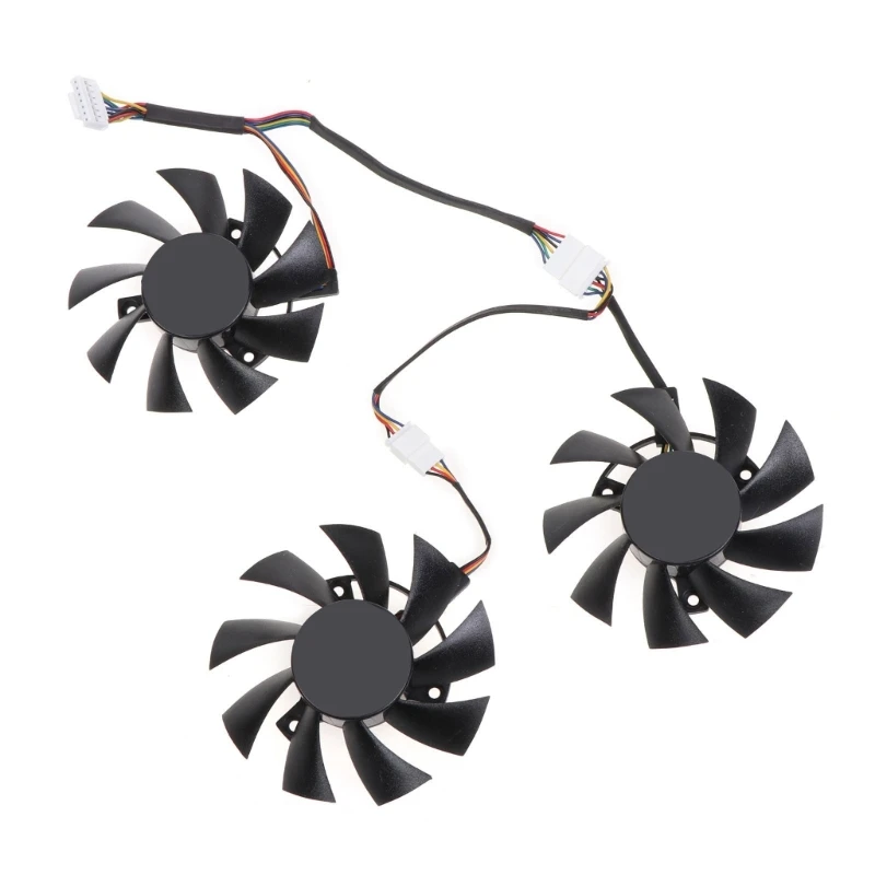 75MM T128015BU 7Pin VGA Fan Graphics Card Cooling Fan for RX 5700 RX5700 XT