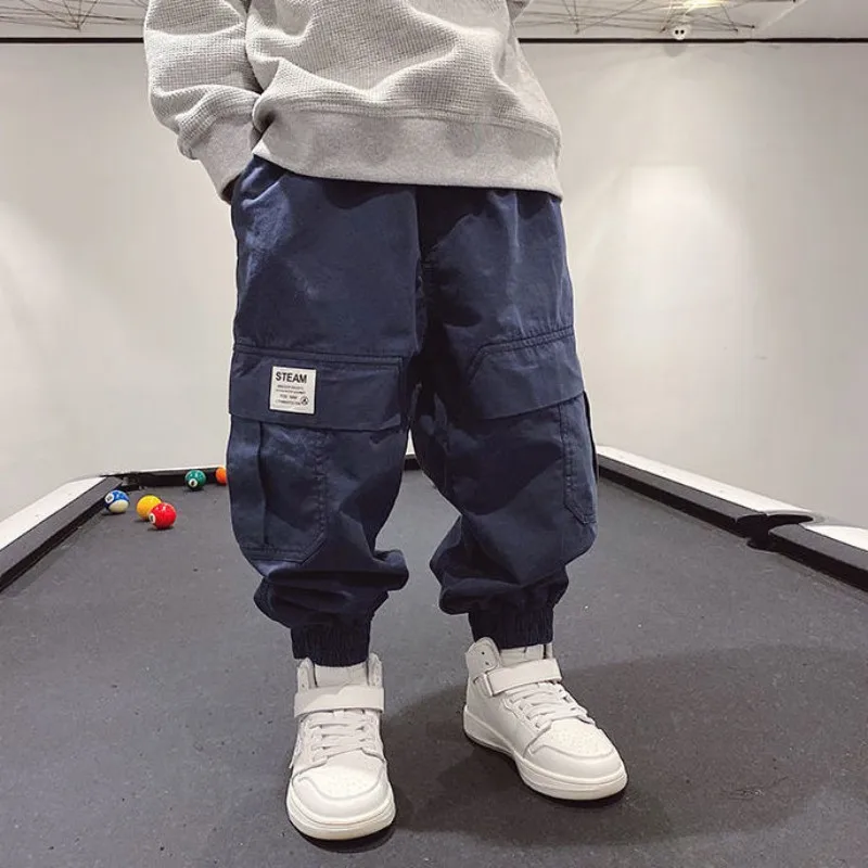 

Spring Autumn Cotton Boys Pants Children Trousers Casual Kids Sports Pants 2-9 Years Teenager Boys Clothes